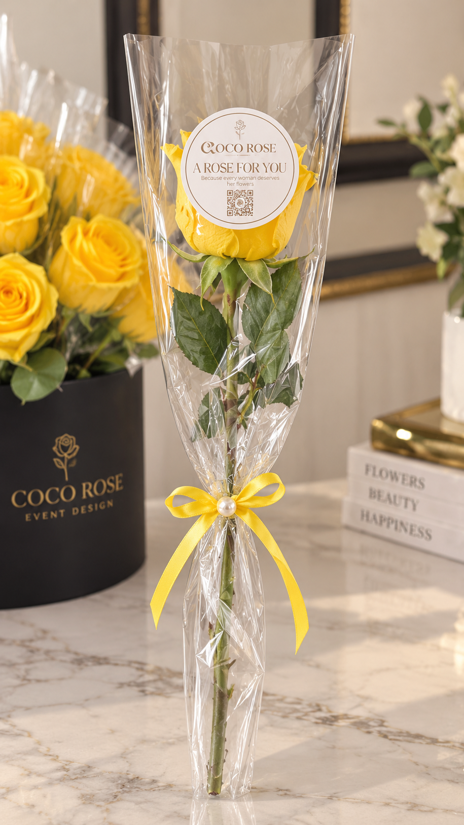 A Rose for You Wrapped Roses for Events 50+ Roses