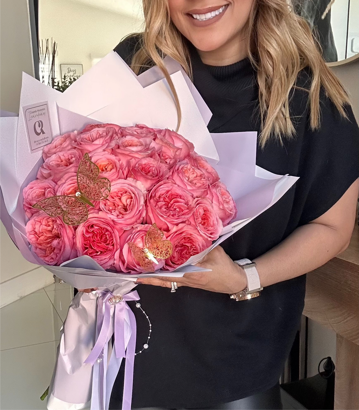 Garden Rose Pink Luxury Bouquet