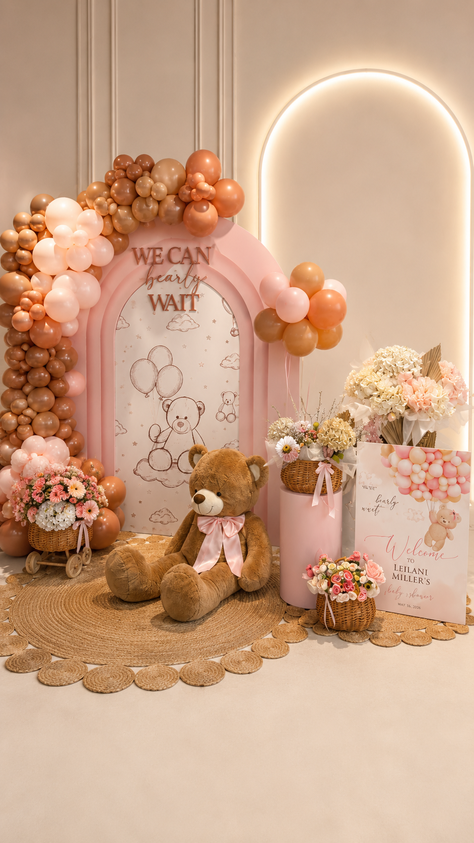 We Can Bearly Wait Baby Shower Setup