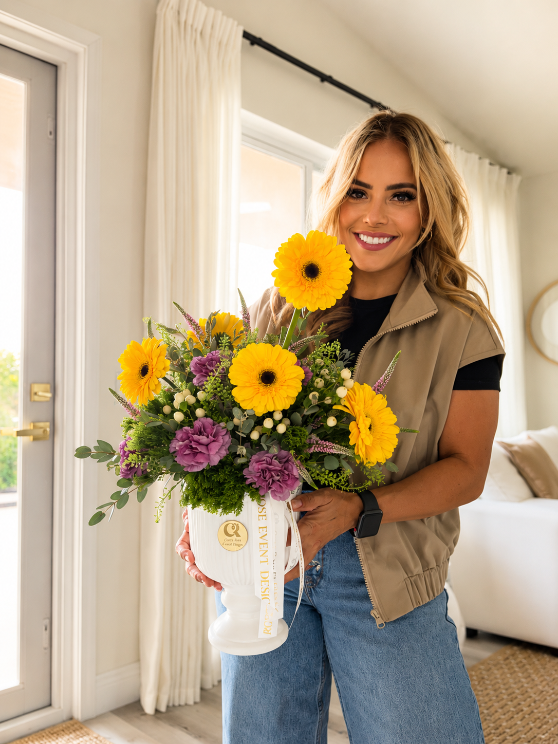Golden Harmony | Fresh Floral Arrangement