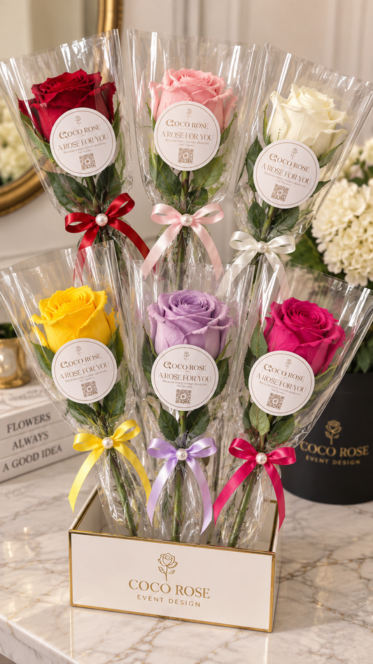 A Rose for You  Wrapped Roses for Events 50+ Roses
